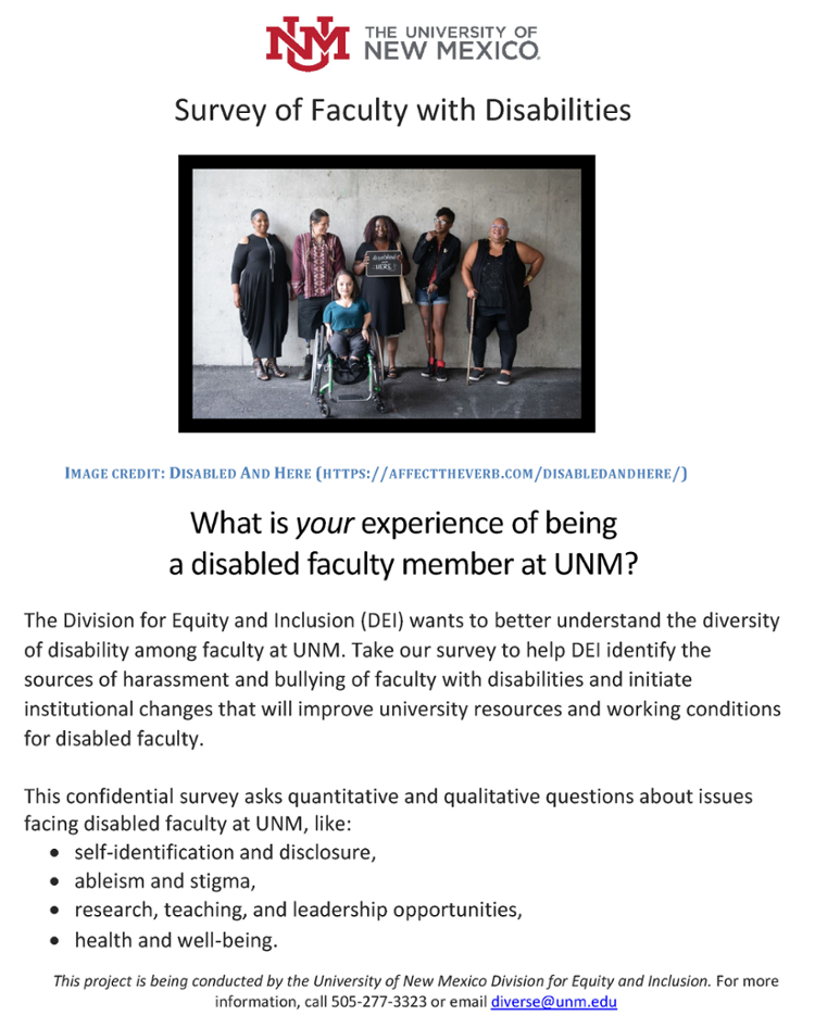Faculty with Disabilities Survey